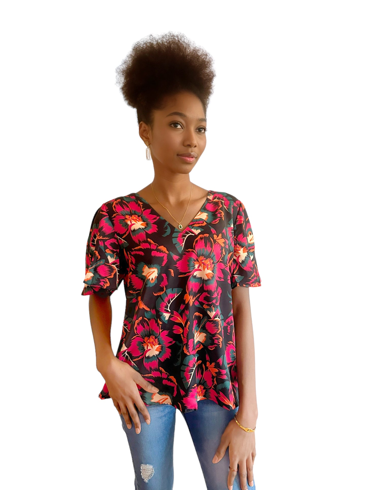 Blouse fluide fleurie