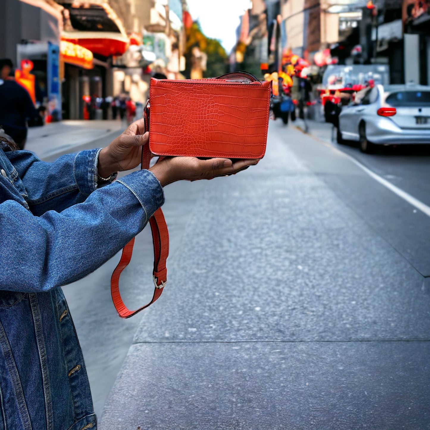 Sac  Orange à bandoulière